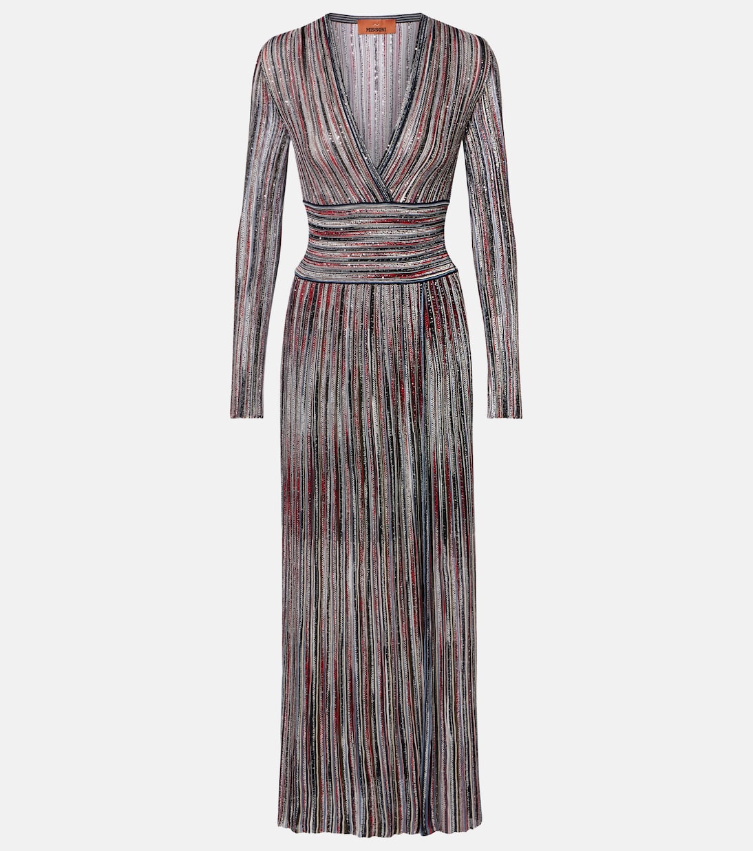 Striped lamé maxi dress | Missoni