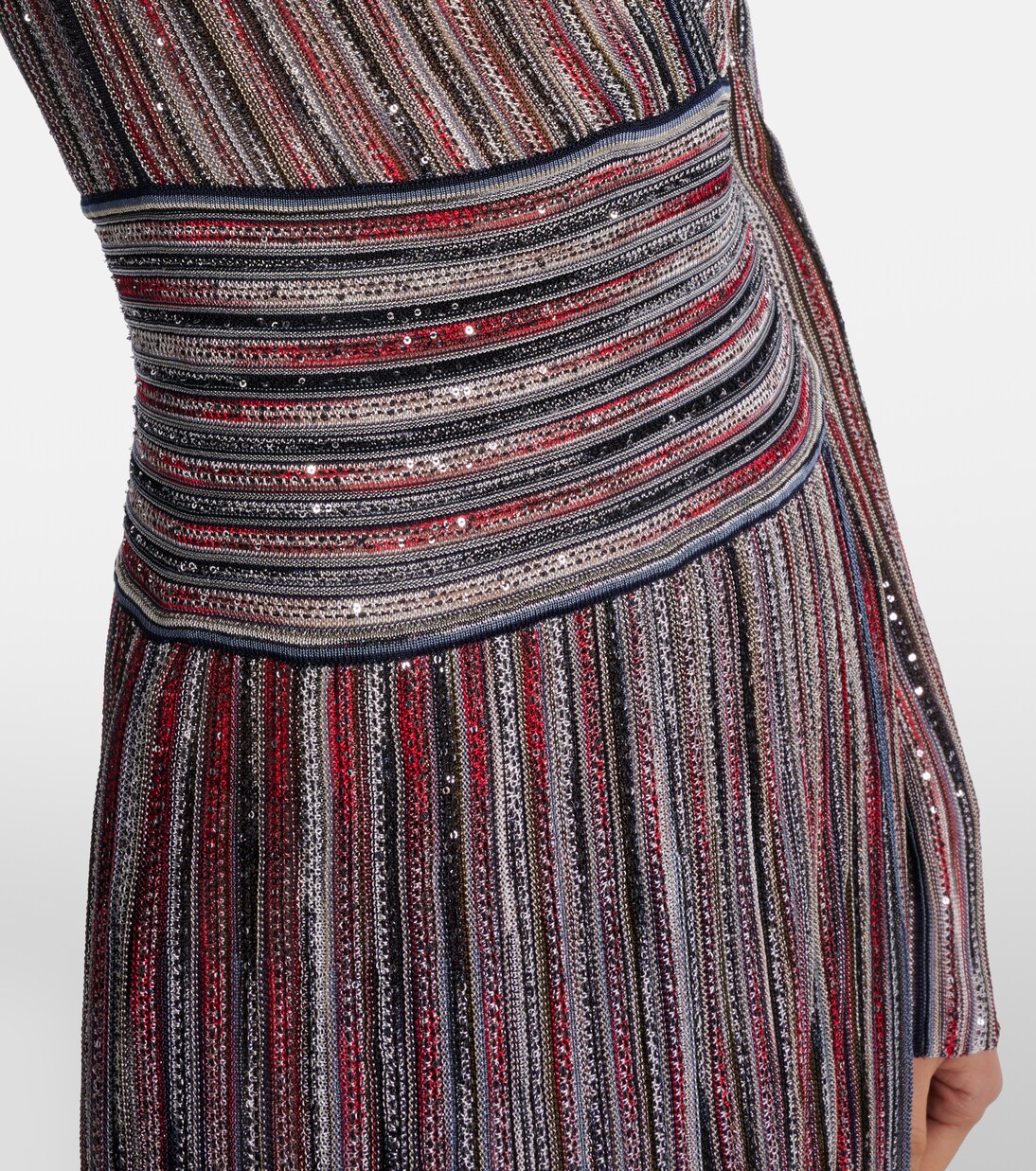 Striped lamé maxi dress | Missoni