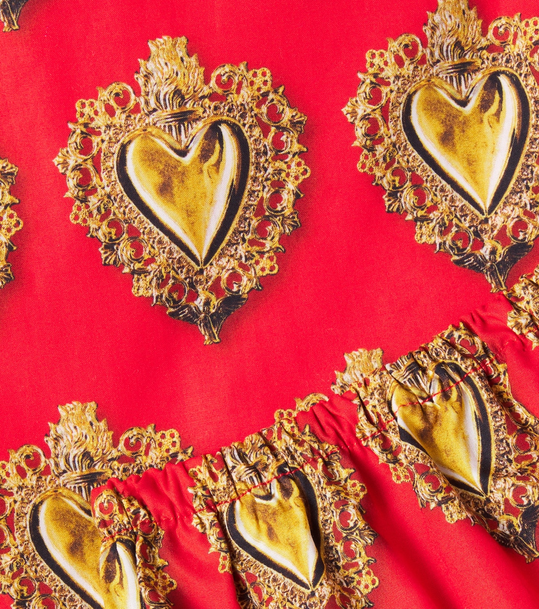 婴幼儿 — 印花棉质府绸连衣裙 | Dolce&Gabbana Kids