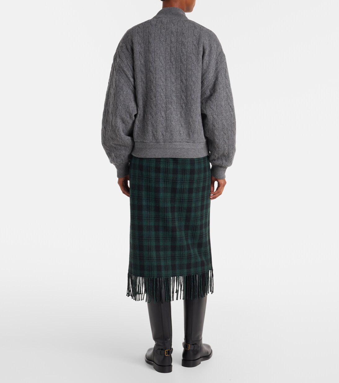Cable-knit wool and cashmere bomber jacket | Polo Ralph Lauren