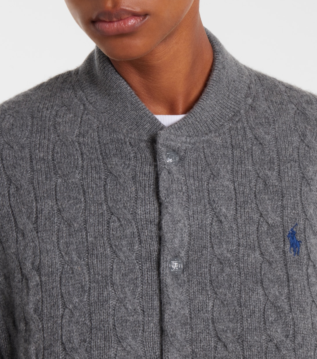 Cable-knit wool and cashmere bomber jacket | Polo Ralph Lauren