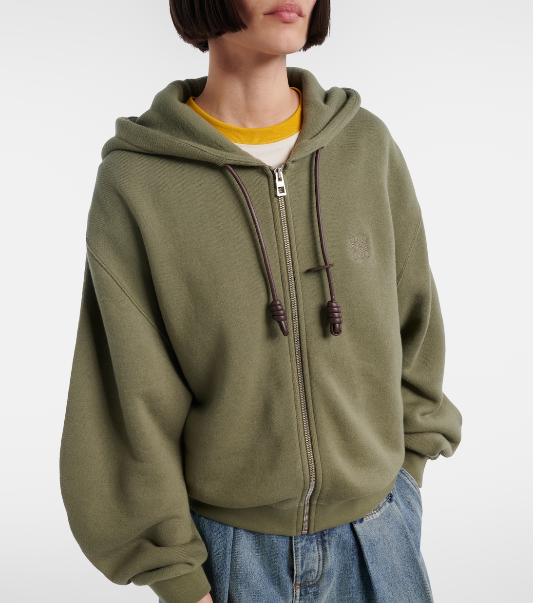 Flamenco cotton and cashmere zip-up hoodie | Loewe