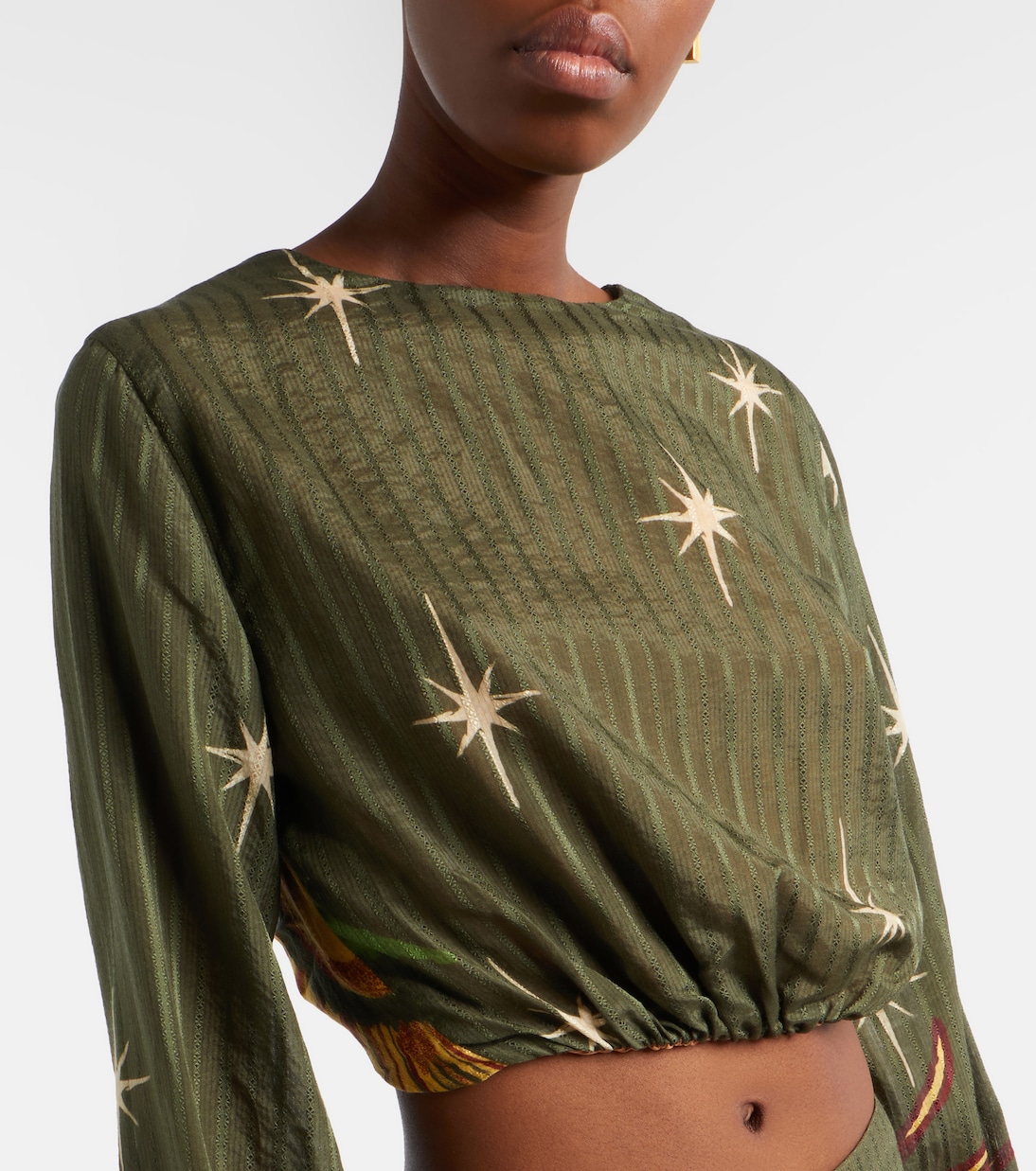 Afterwork printed jacquard blouse | Johanna Ortiz