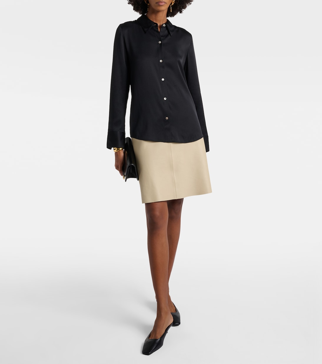 Silk-blend satin shirt | Vince
