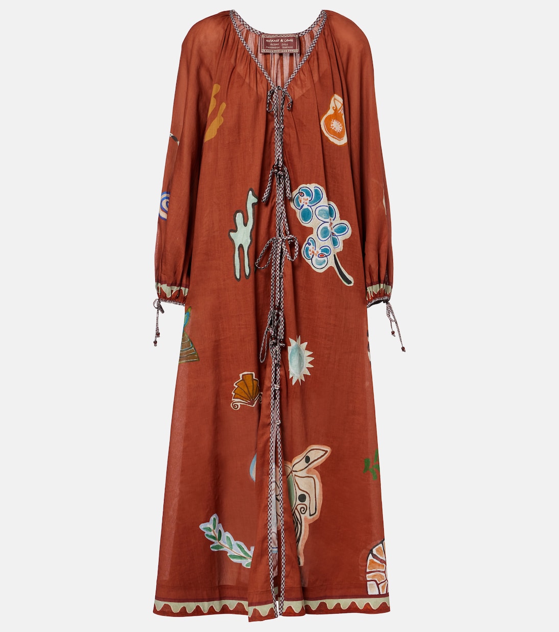 x LRNCE Laurence ramie and cotton maxi dress | Alémais