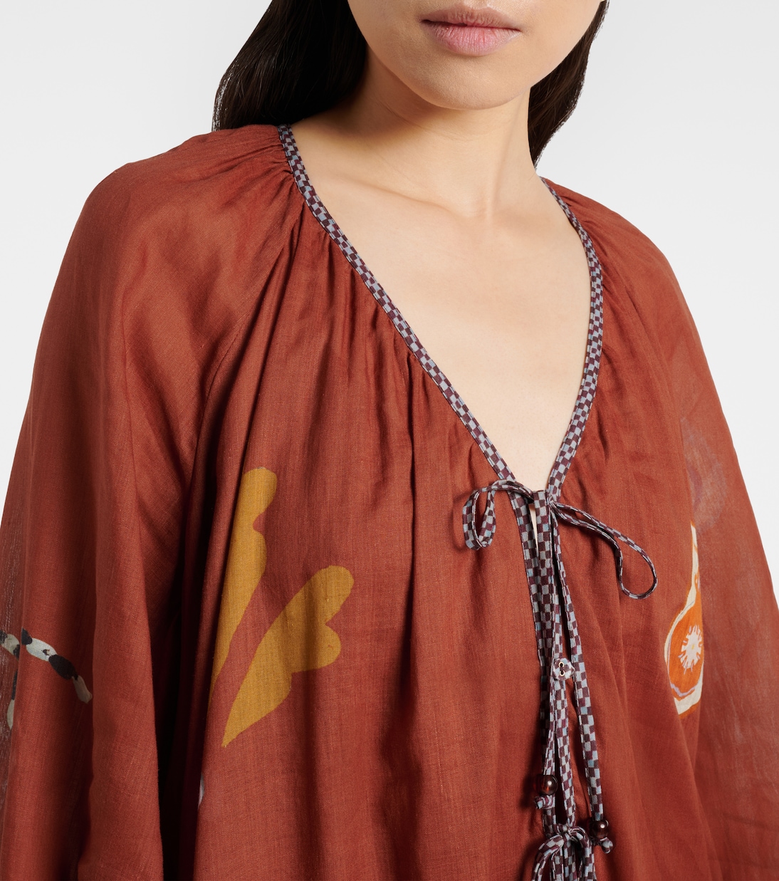 x LRNCE Laurence ramie and cotton maxi dress | Alémais