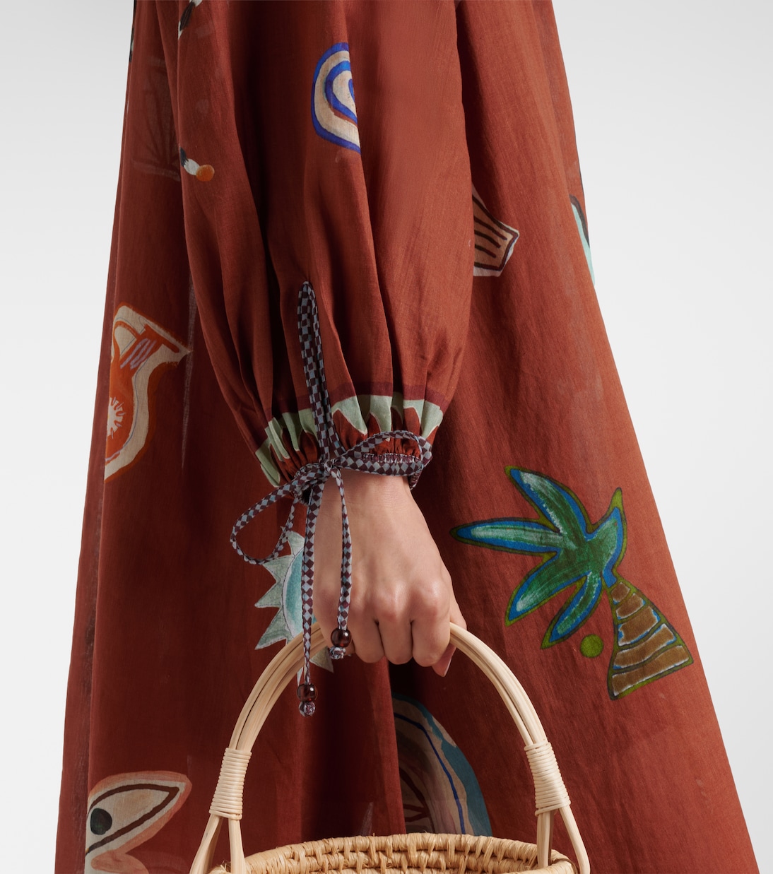 x LRNCE Laurence ramie and cotton maxi dress | Alémais