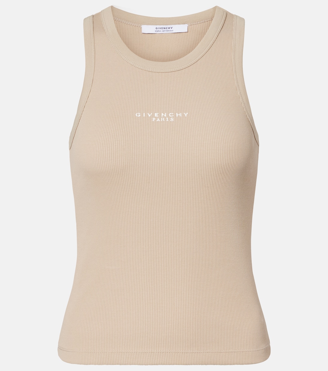 Logo ribbed-knit cotton jersey tank top | Givenchy