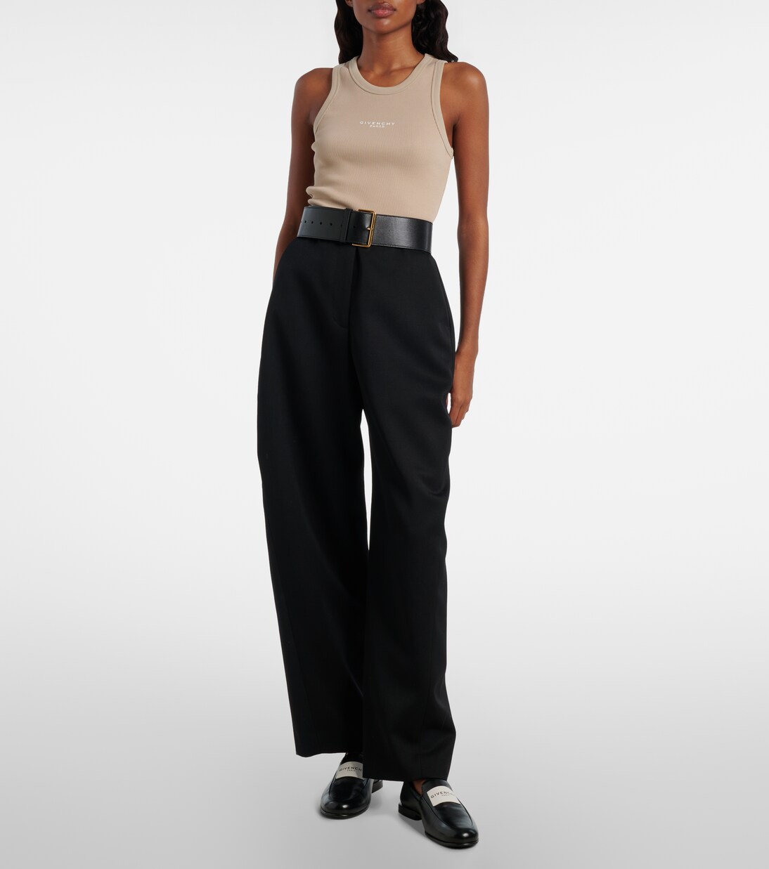 Logo ribbed-knit cotton jersey tank top | Givenchy