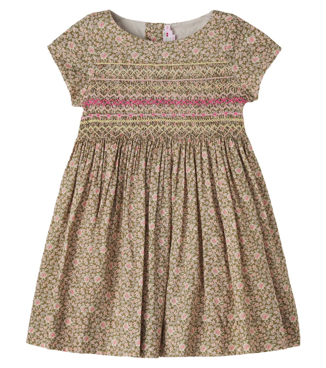 Duchesse smocked floral cotton dress | Bonpoint