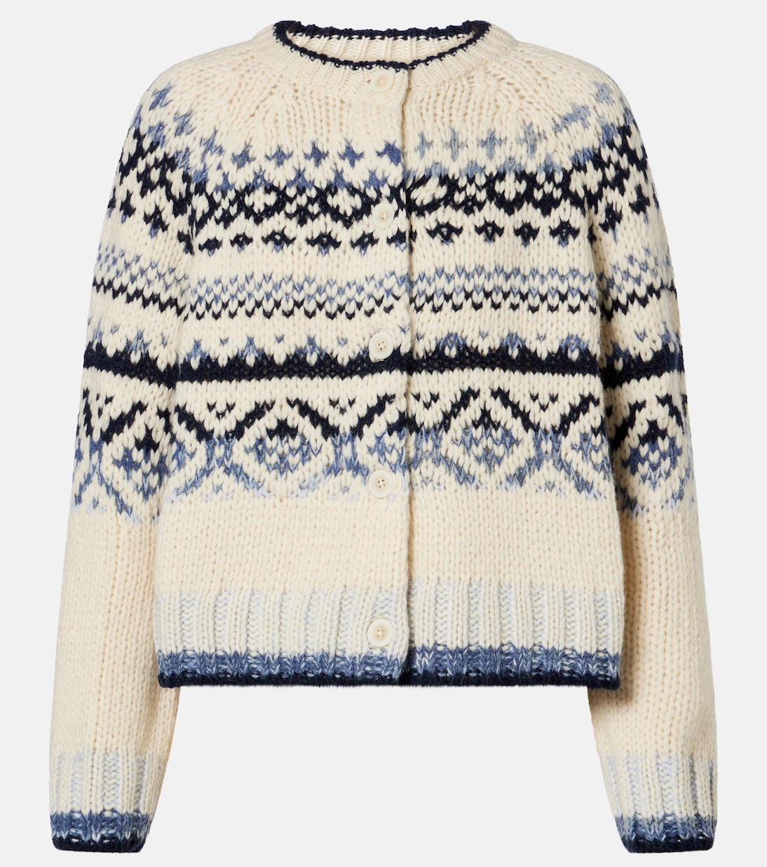 Tovah Fair Isle wool-blend cardigan  | Velvet