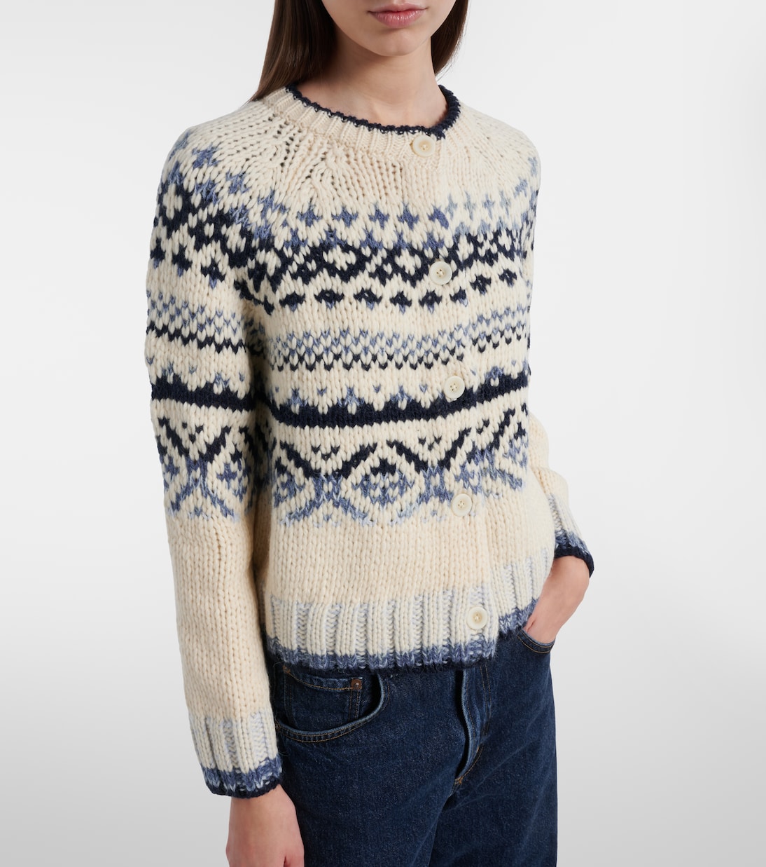 Tovah Fair Isle wool-blend cardigan  | Velvet