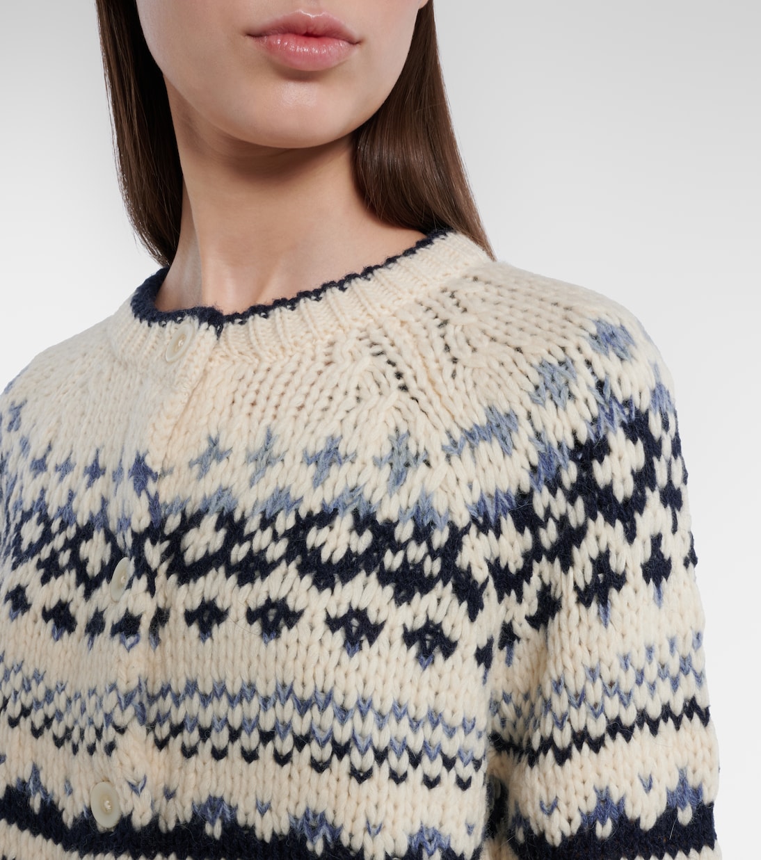 Tovah Fair Isle wool-blend cardigan  | Velvet