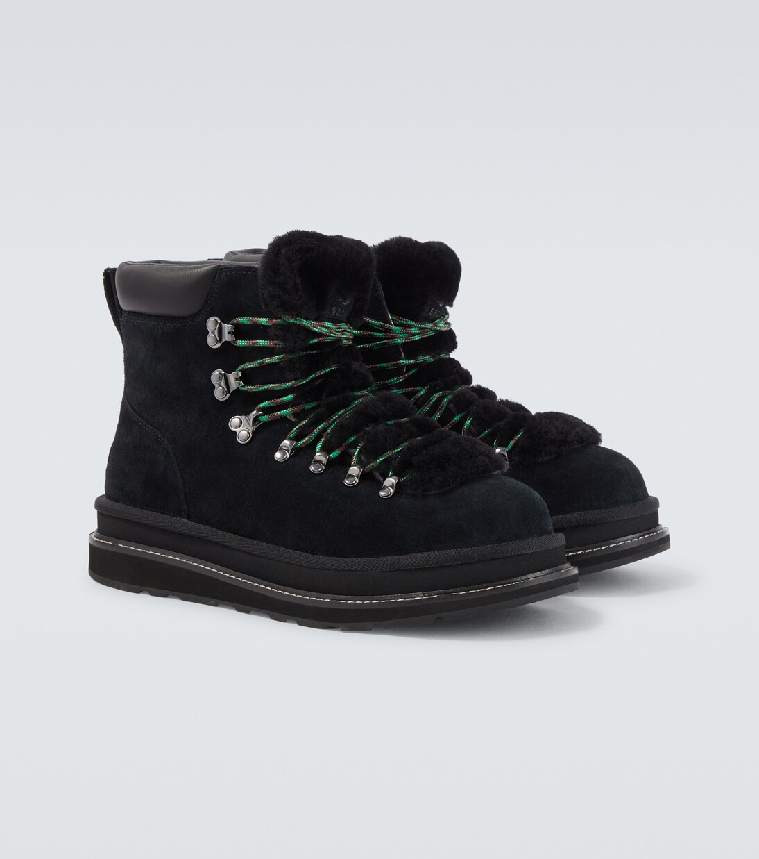 x UGG suede and shearling hiking boots | Sacai