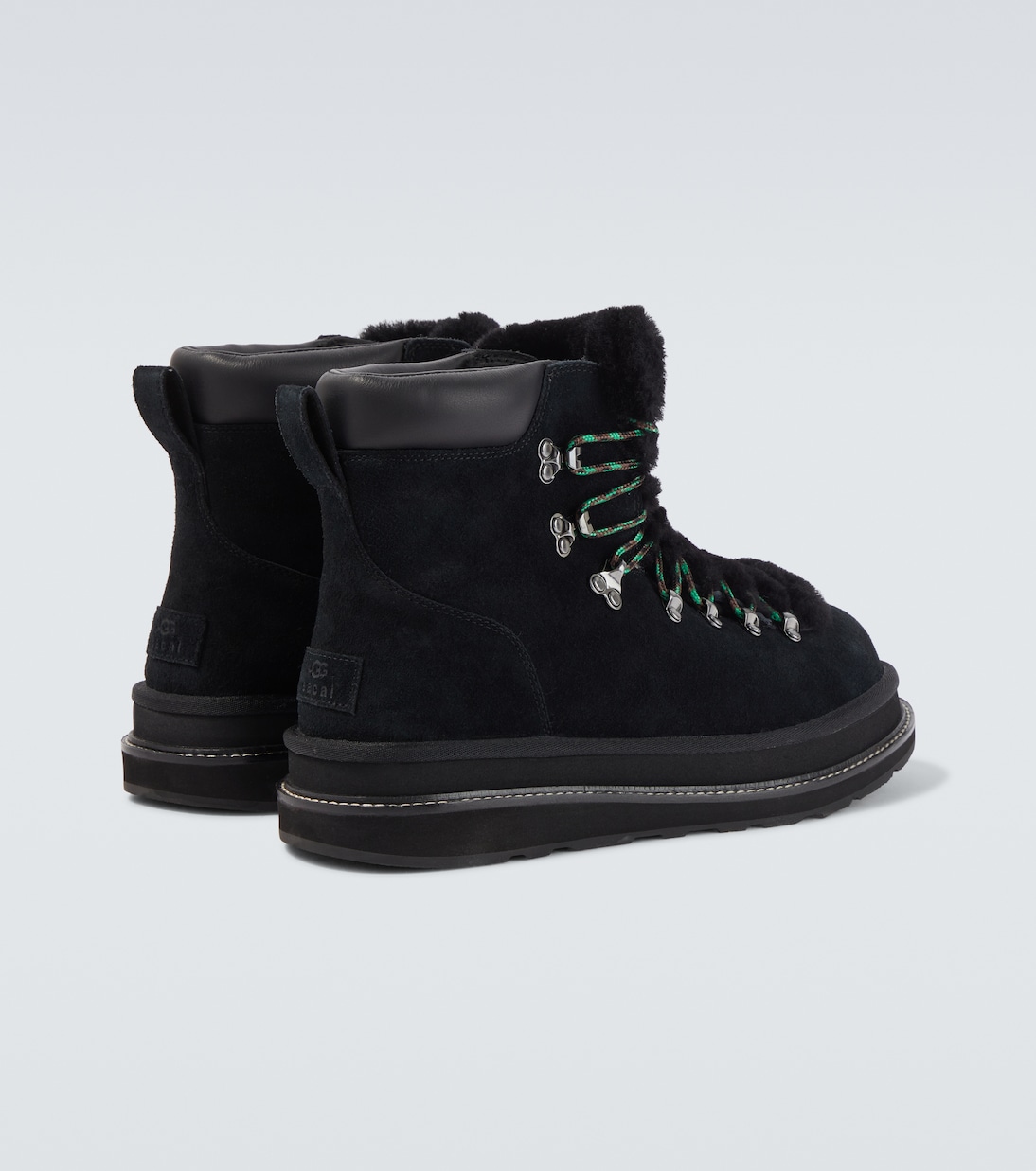 x UGG suede and shearling hiking boots | Sacai