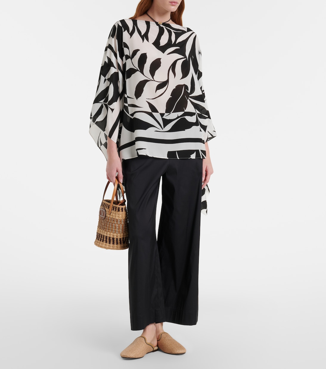 Weite Cropped-Hose Pece aus einem Baumwollgemisch | Max Mara