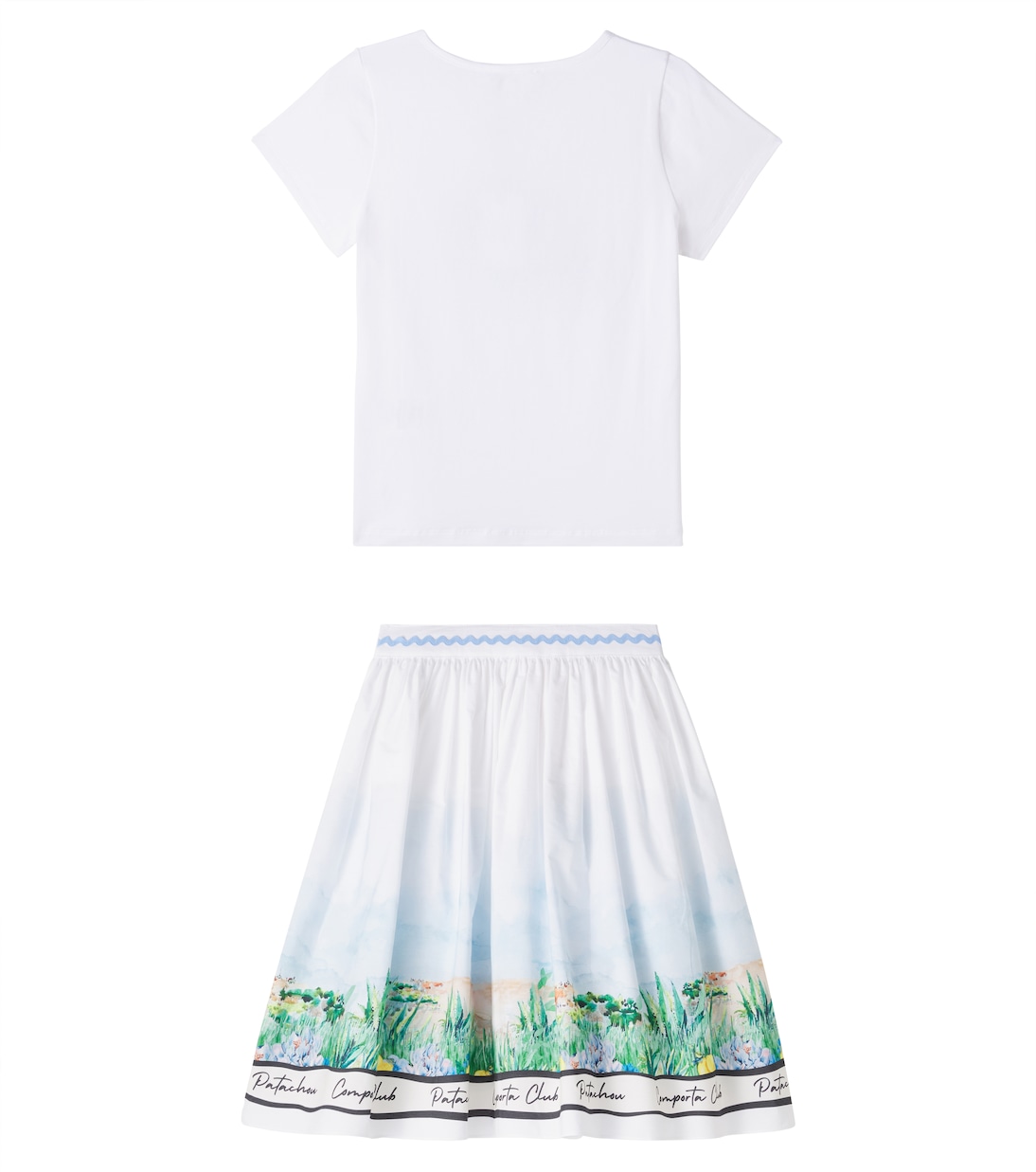 Cotton-blend T-shirt and skirt set | Patachou