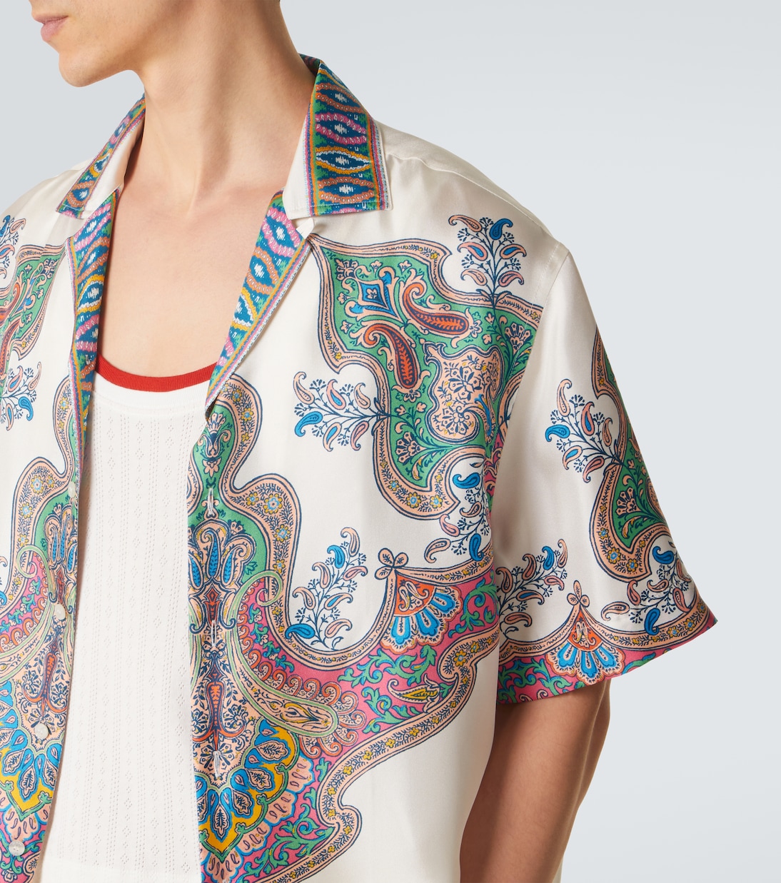 Paisley silk twill bowling shirt | Etro