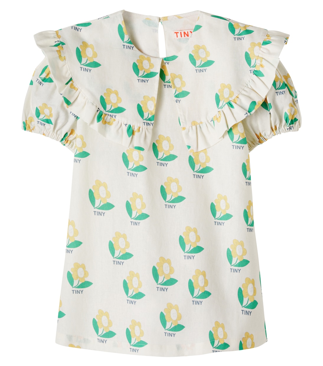 Tiny Flower linen and cotton dress | Tinycottons