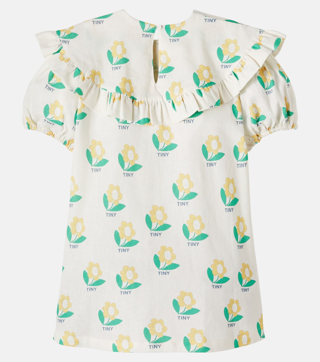 Tiny Flower linen and cotton dress | Tinycottons