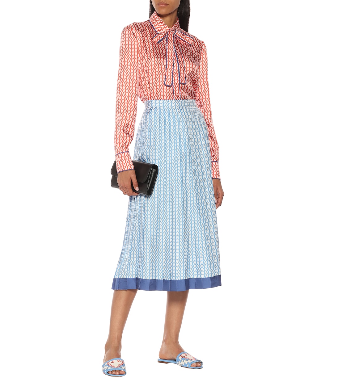 Blusa a stampa in seta | Valentino