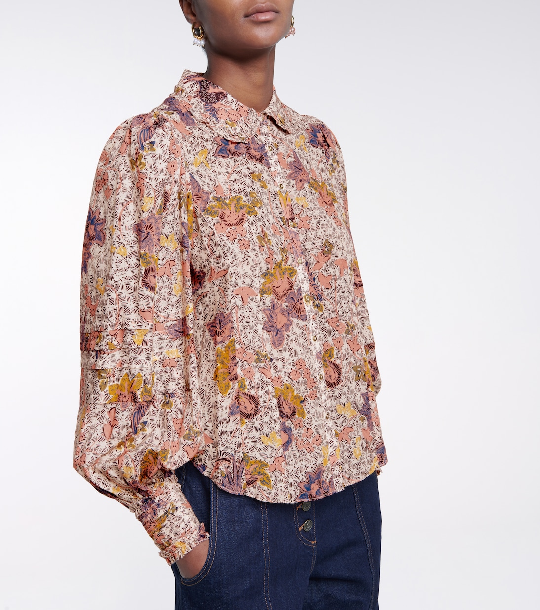 Blusa Circe a stampa in misto cotone | Ulla Johnson