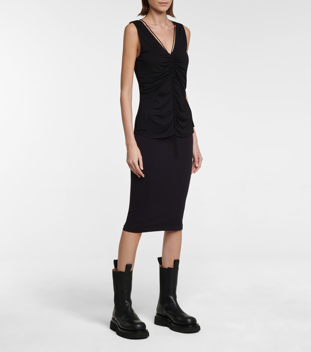 Scala ruched jersey tank top | Helmut Lang