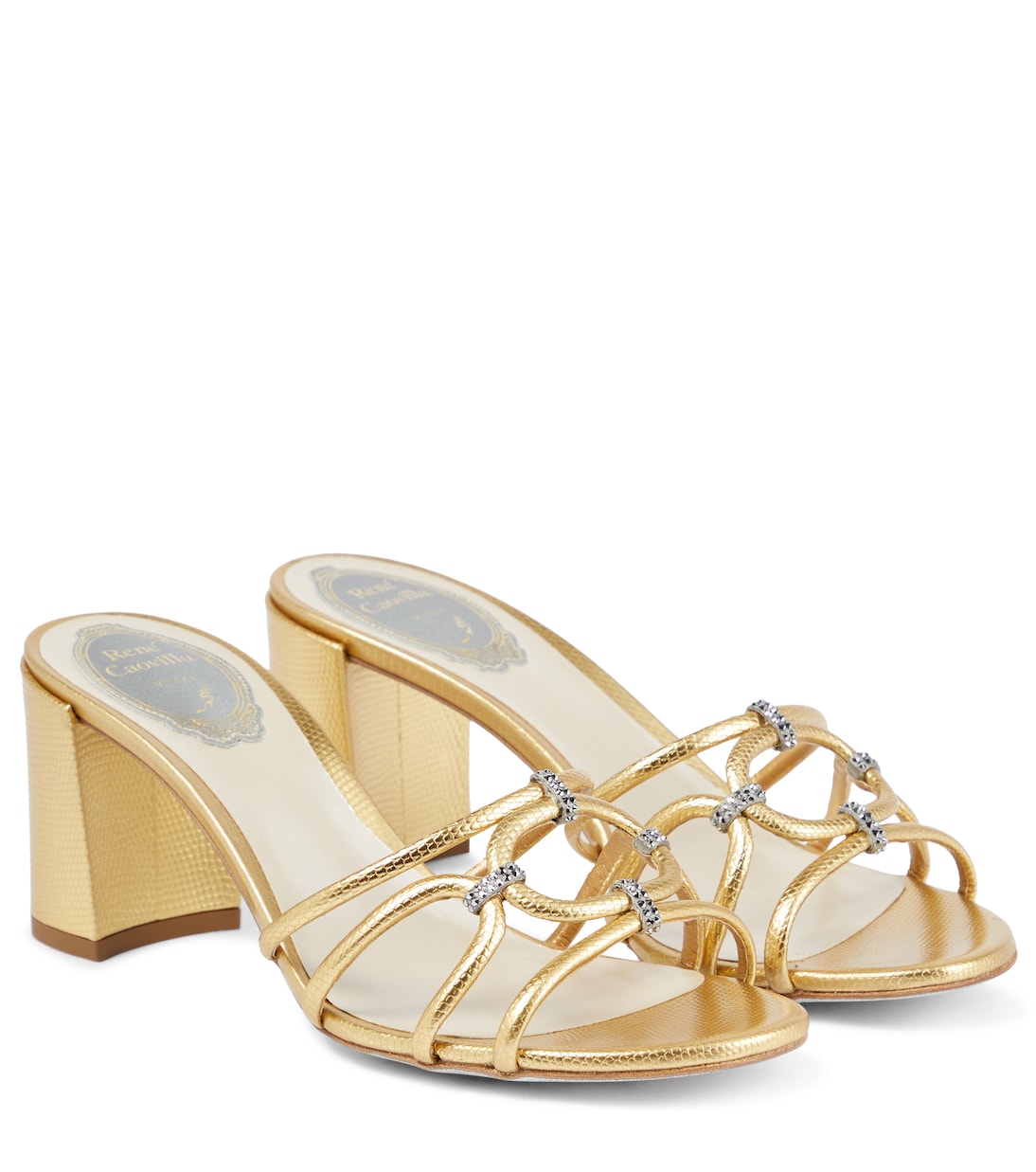 Verzierte Sandalen Clippy aus Leder | Rene Caovilla