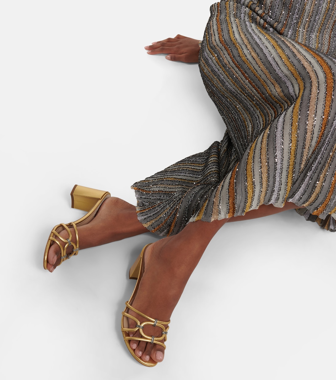 Verzierte Sandalen Clippy aus Leder | Rene Caovilla