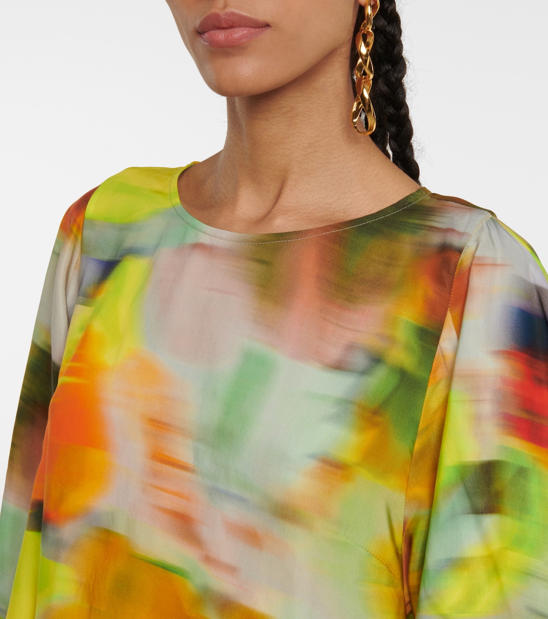 Printed satin top | Dries Van Noten