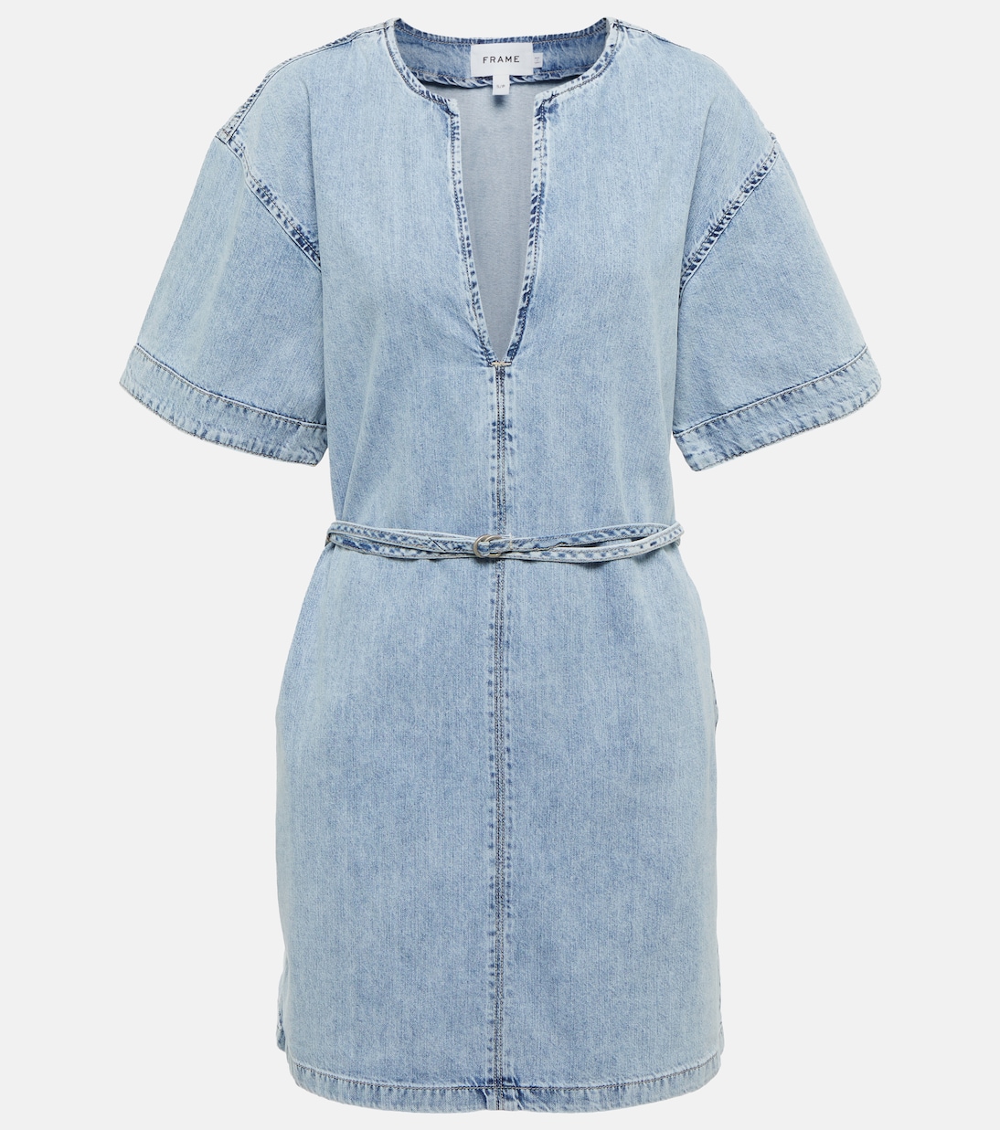Kaftan denim minidress | Frame