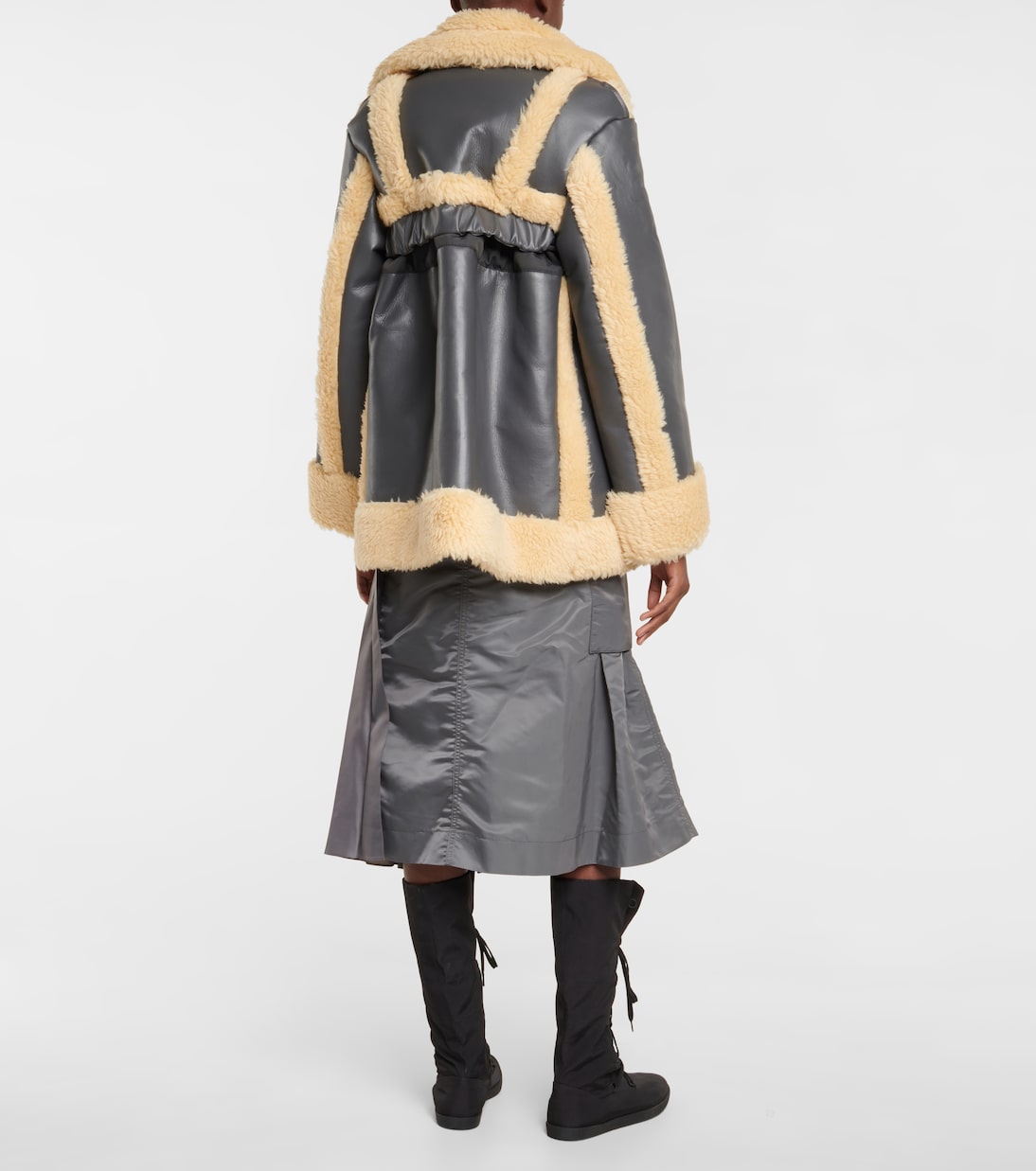 Faux shearling-trimmed jacket | Sacai