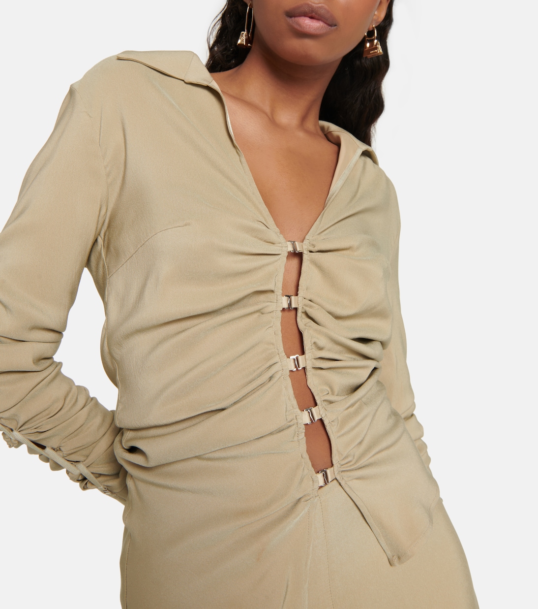 Camisa La Chemise Soffio fruncida | Jacquemus