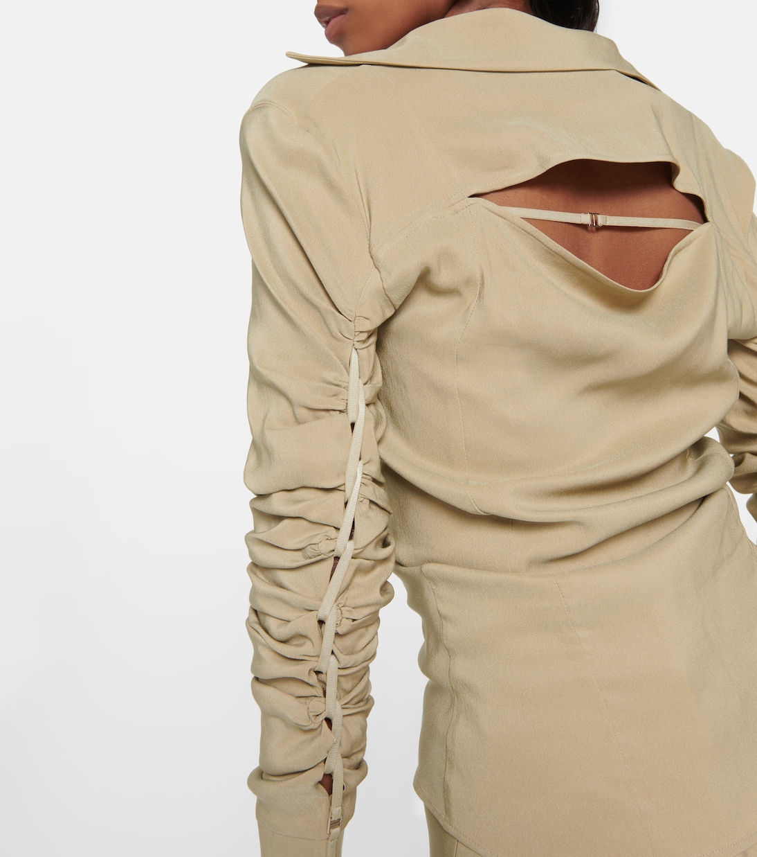 Camisa La Chemise Soffio fruncida | Jacquemus