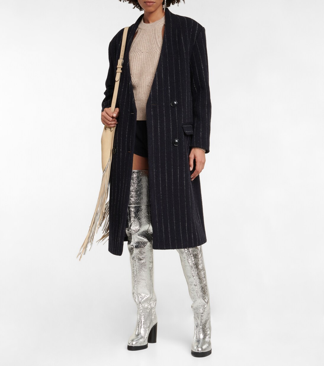 Lila virgin wool coat in black - Isabel Marant | Mytheresa 