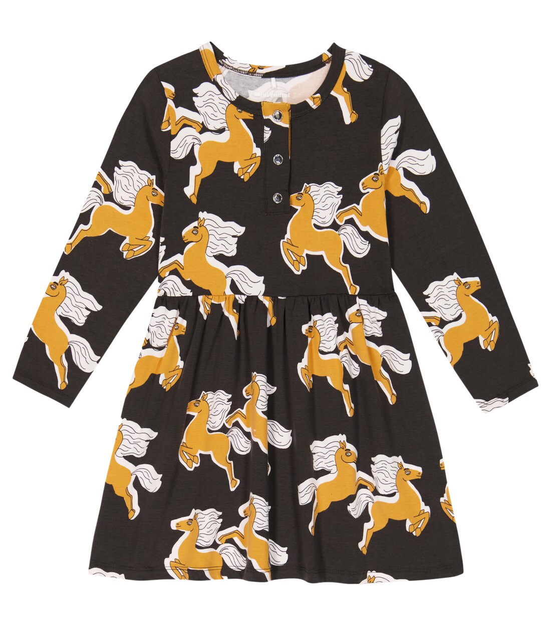 Printed cotton-blend dress | Mini Rodini