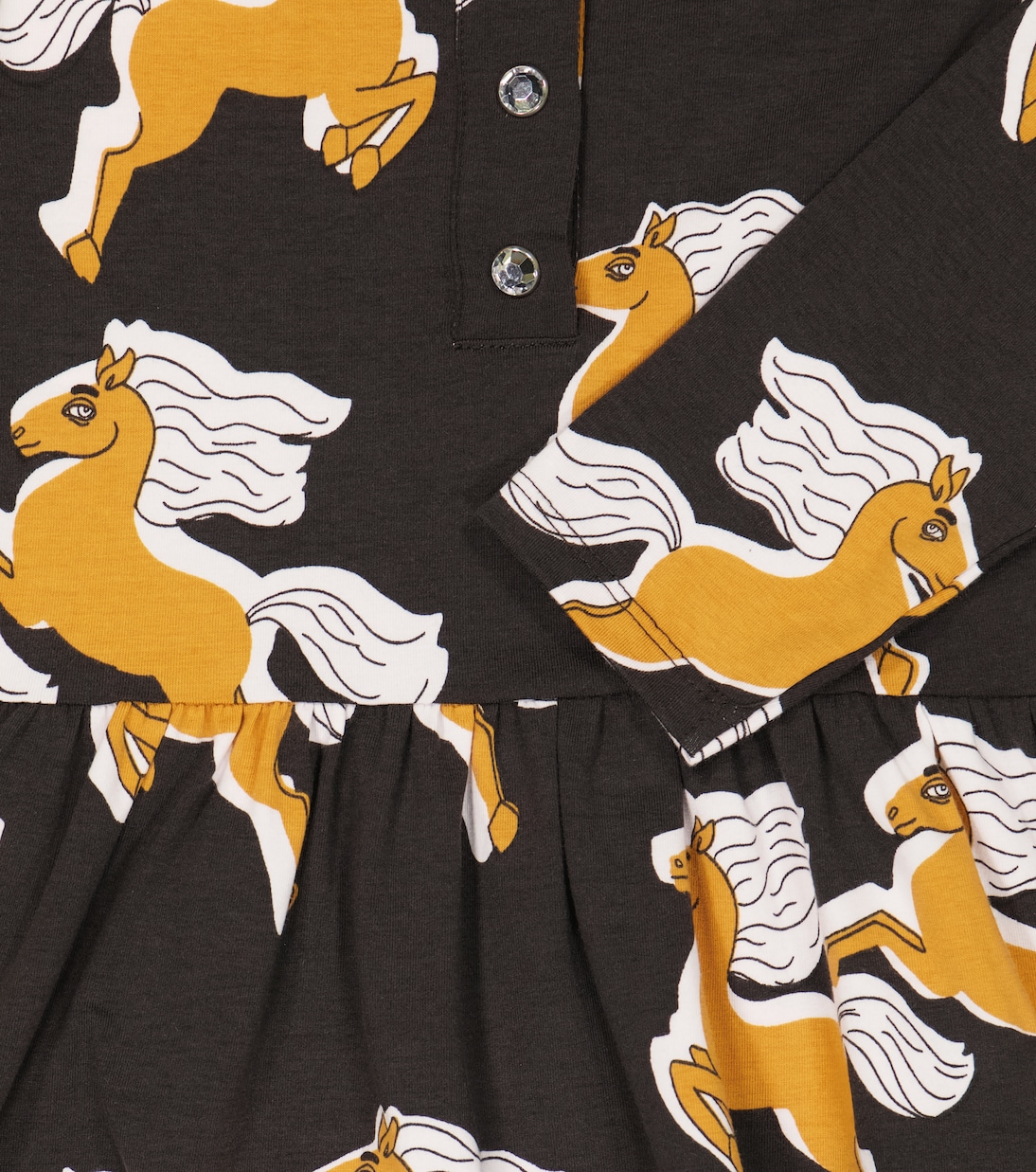 Printed cotton-blend dress | Mini Rodini