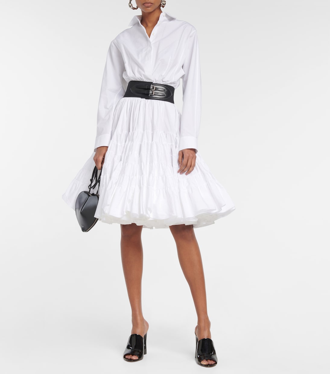 Belted cotton poplin shirt | Alaïa