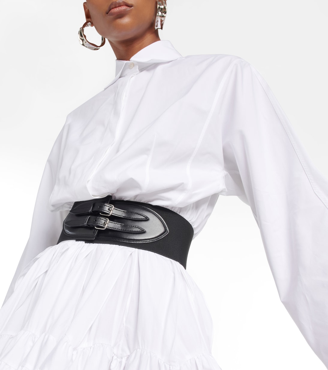 Belted cotton poplin shirt | Alaïa