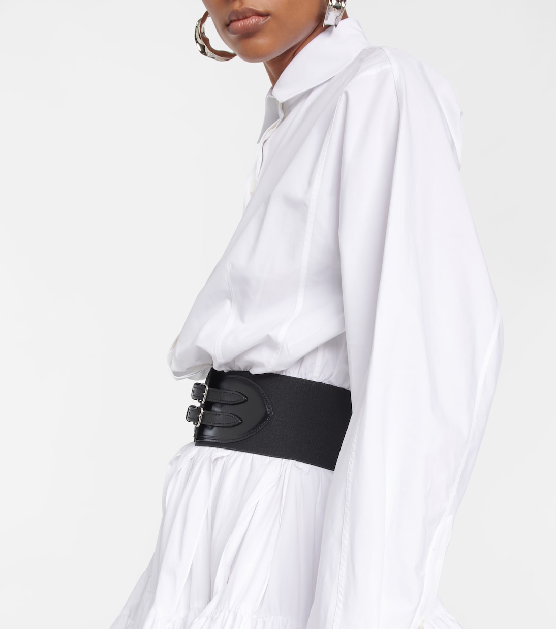 Belted cotton poplin shirt | Alaïa