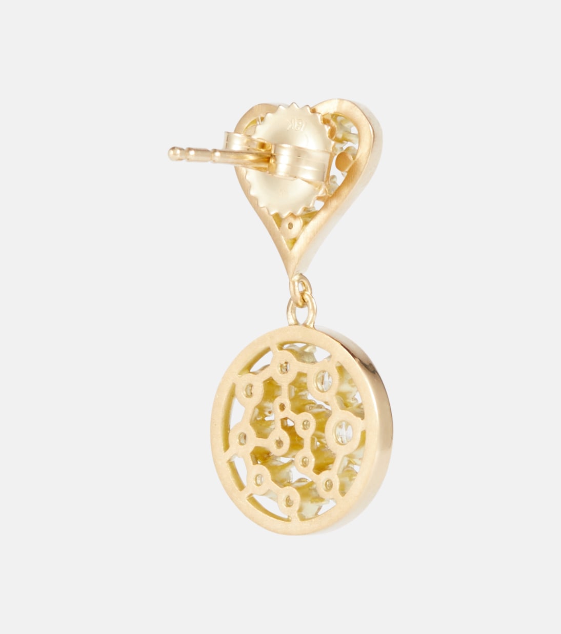 Boucles d'oreilles Margot Heart en or 18 ct et diamants | Jade Trau