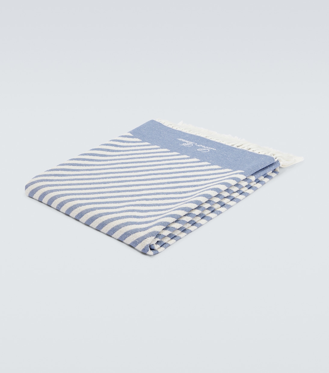 Mare Moai striped cotton-blend beach towel | Loro Piana