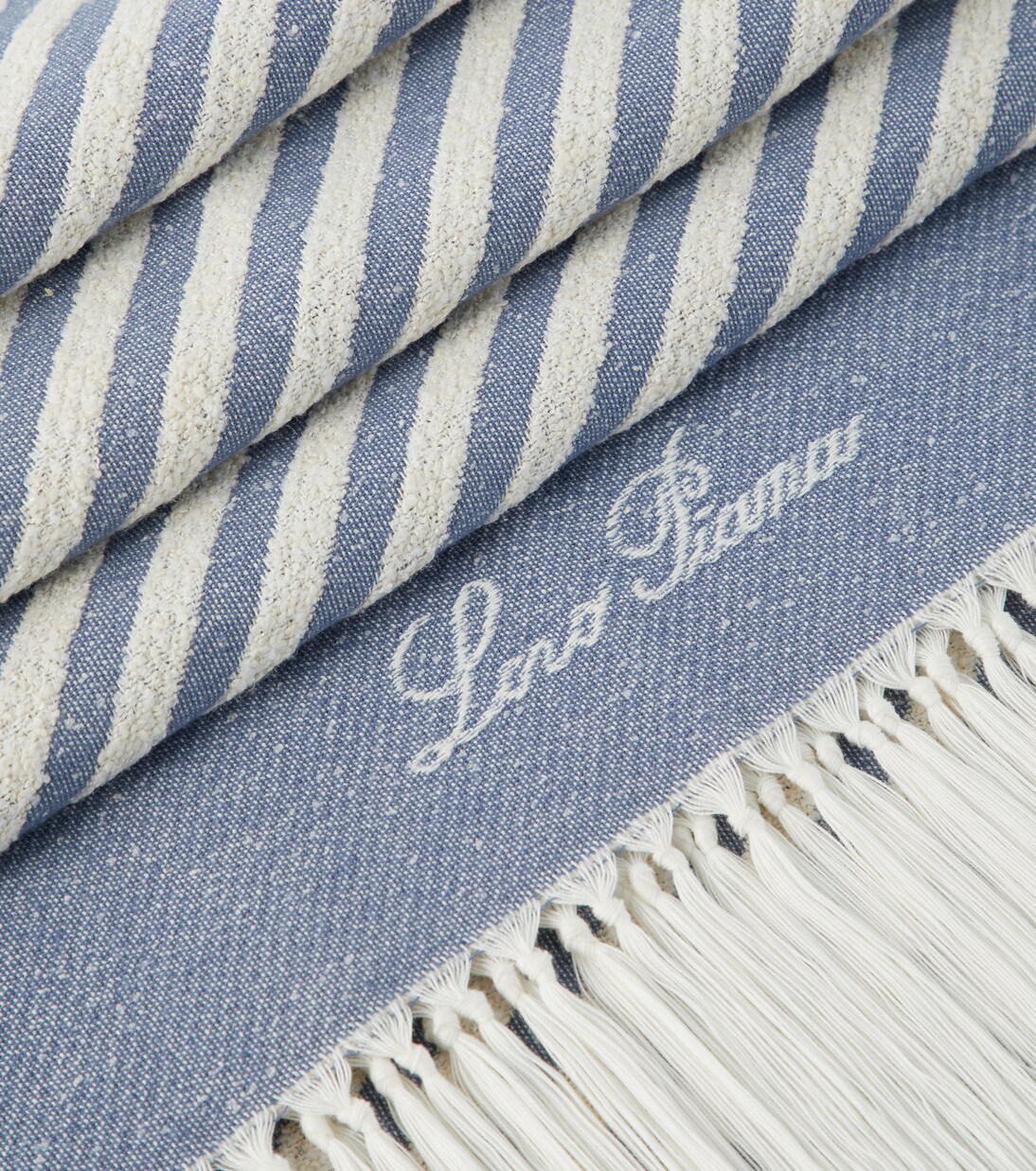 Mare Moai striped cotton-blend beach towel | Loro Piana