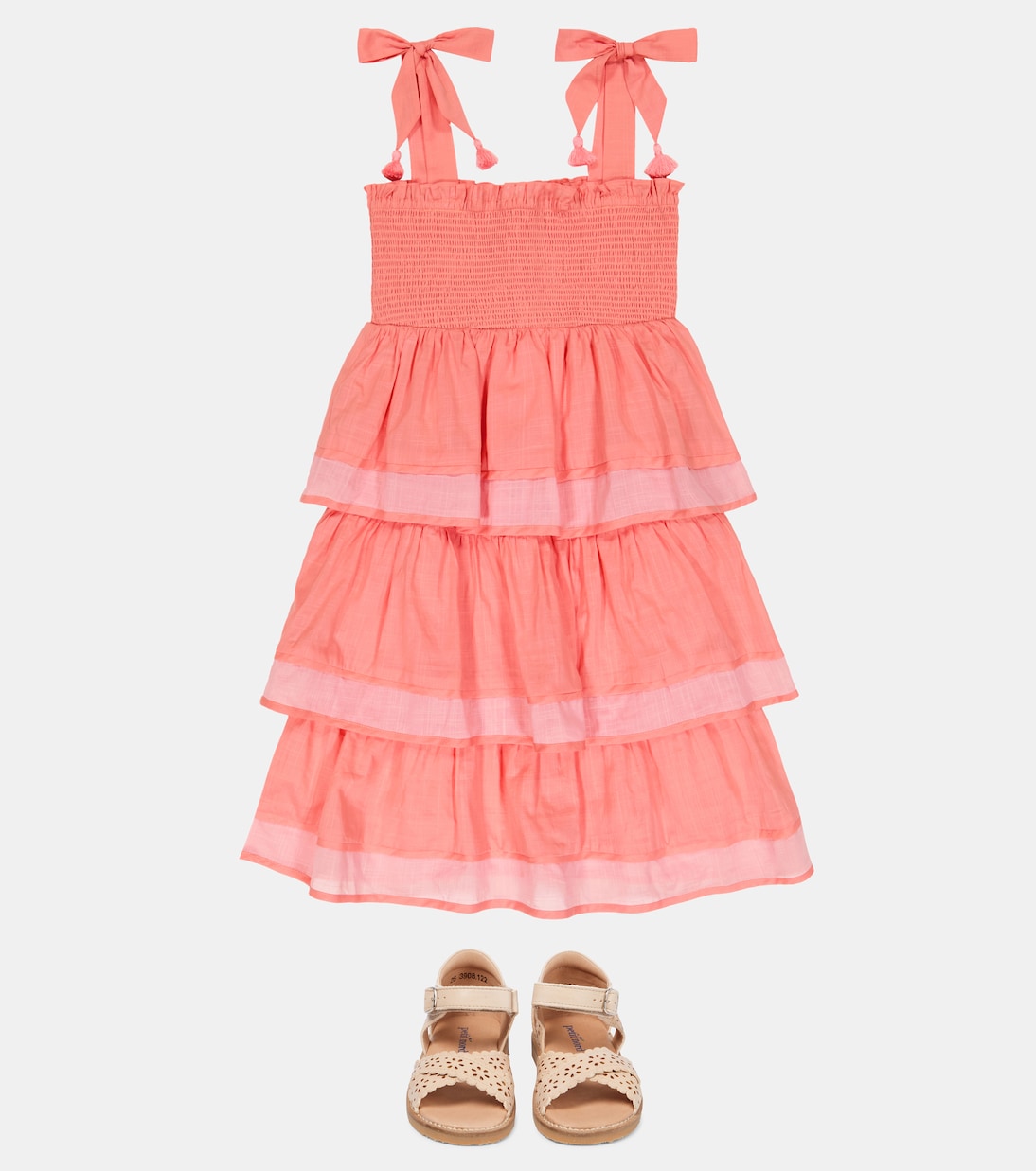Abito Tiggy in cotone a balze | Zimmermann Kids