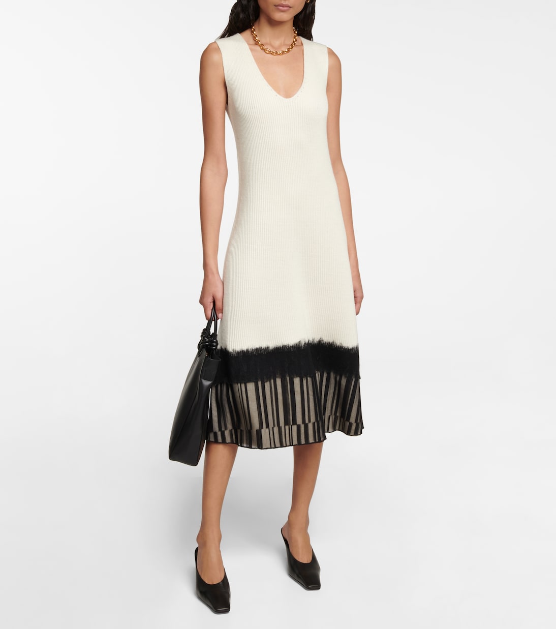 Lace-trimmed wool midi dress | Joseph