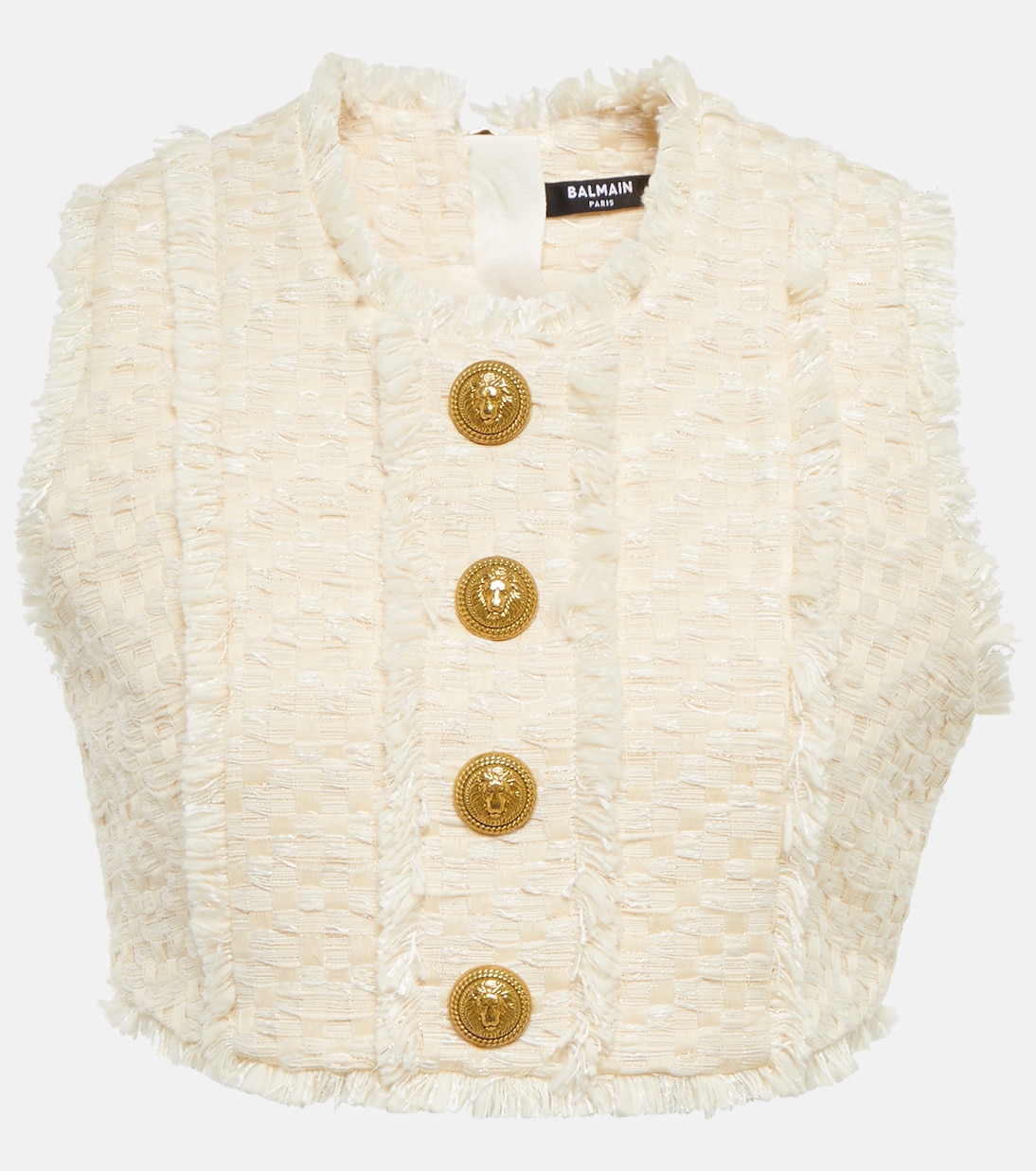 Top raccourci en coton mélangé | Balmain