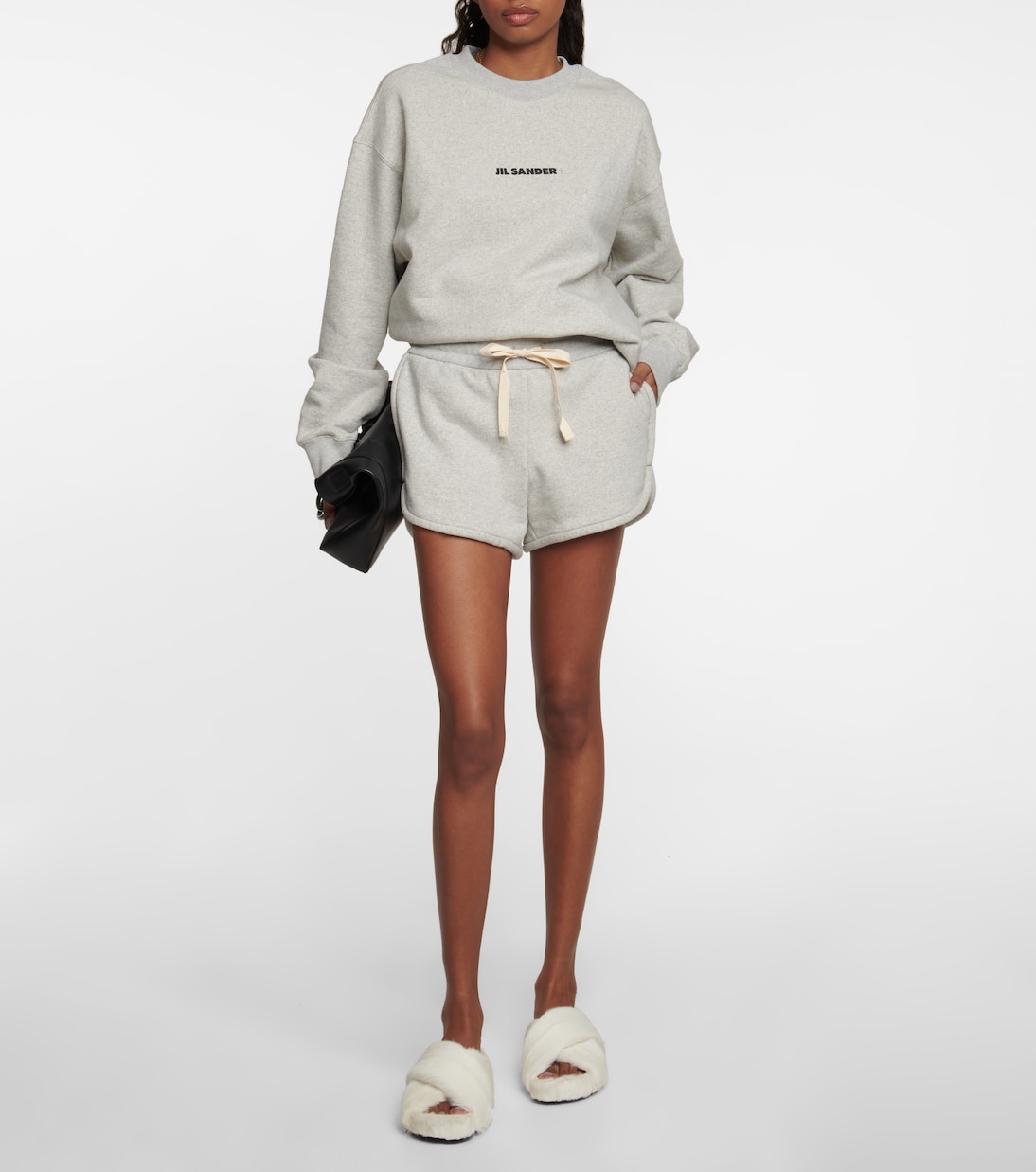 Felpa in cotone con logo | Jil Sander