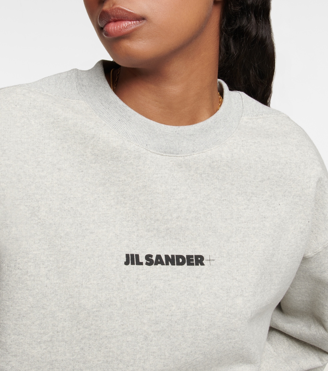 Felpa in cotone con logo | Jil Sander