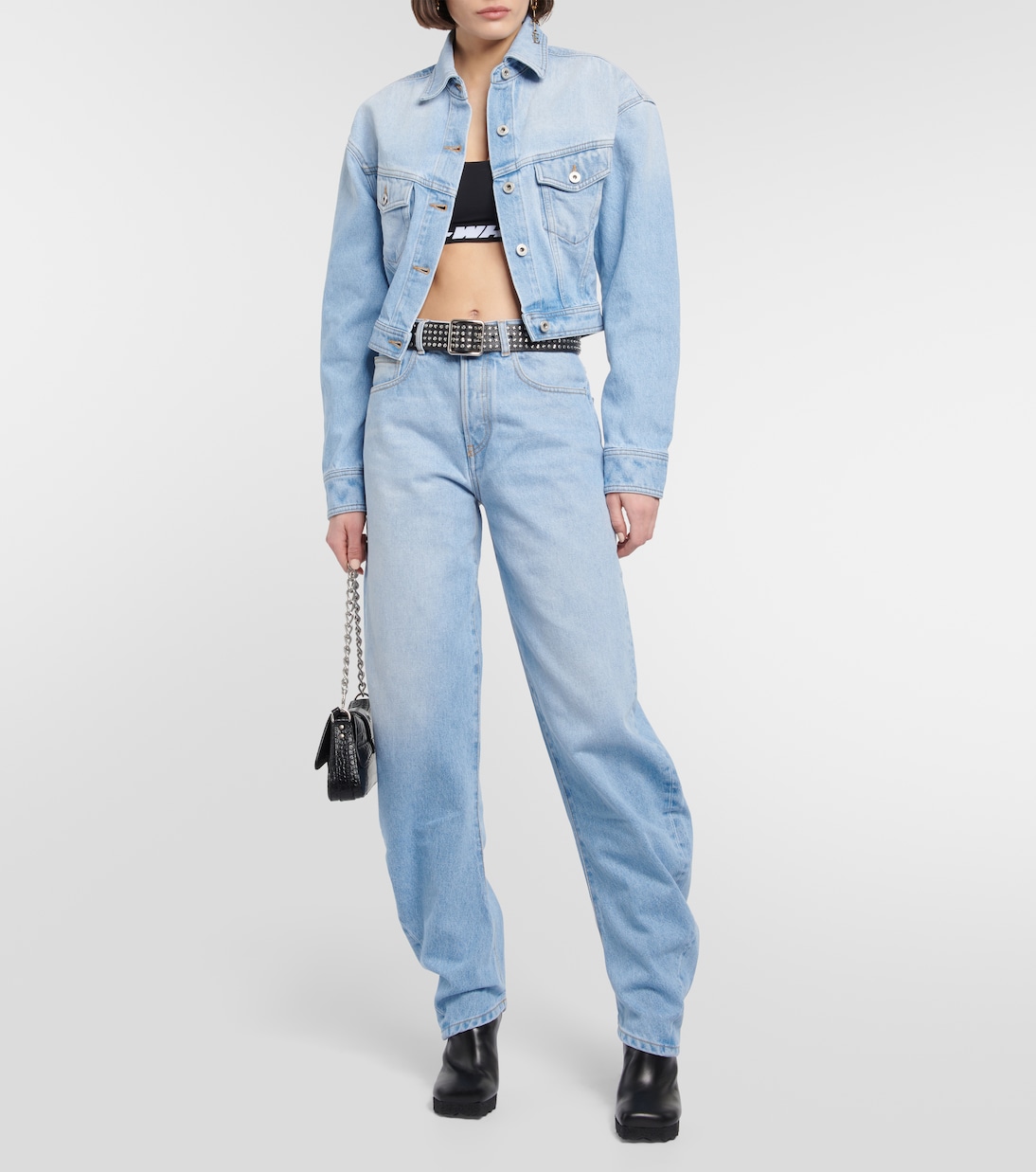 Toybox cropped denim jacket | Off-White