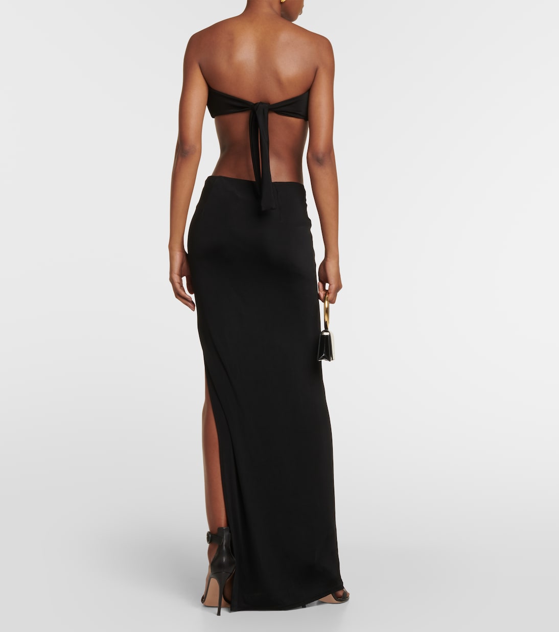 Long Carve cutout jersey maxi dress | Louisa Ballou